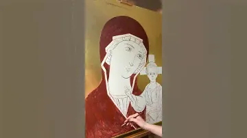 Казанская икона. Написание иконы. #icon #orthodox #icons