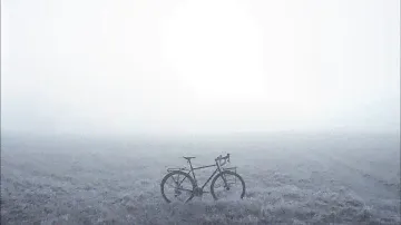Gravel Bike - Author Ronin - Silent Hill - Cycling in Fog - Samoyed - Ёжик в тумане -5°C