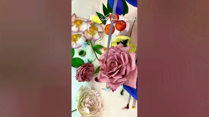 Сахарные цветы для свадебного торта